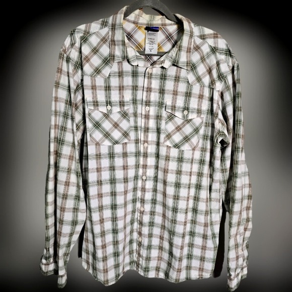 Mens Patagonia Plaid 100% Organic Cotton Button Up Shirt 2 Breast Pockets XL - Picture 3 of 12